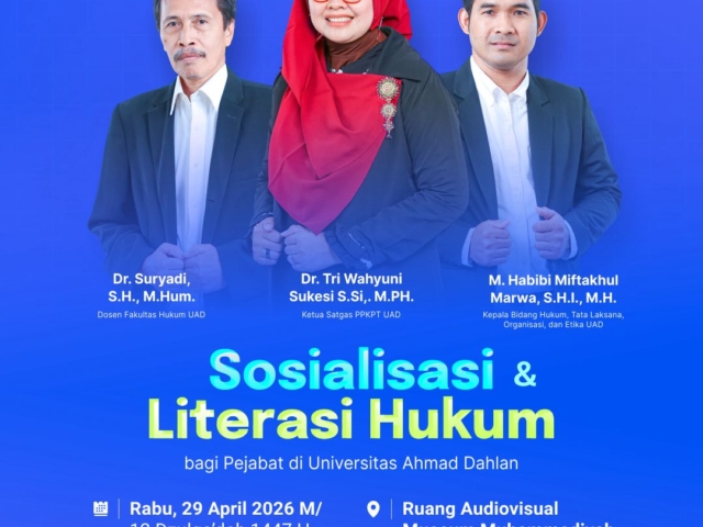 Pejabat UAD Ikuti Sosialisasi dan Literasi Hukum untuk Penguatan Tata Kelola Perguruan Tinggi